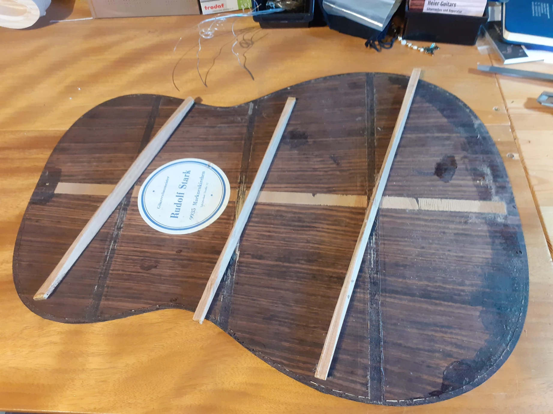 Rudolf Stark Konzertgitarre Restaurierung – Detailansicht 10 – Gitarrenreparatur Heier Guitars bei Dresden und Meißen